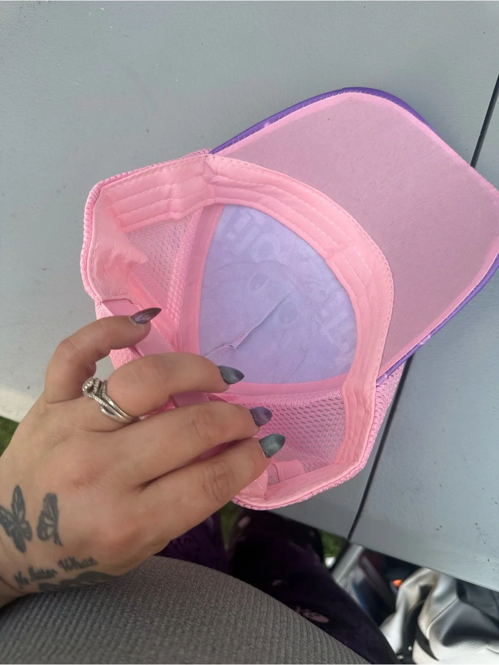 We Love Stitch Kids Purple & Pink Baseball Cap